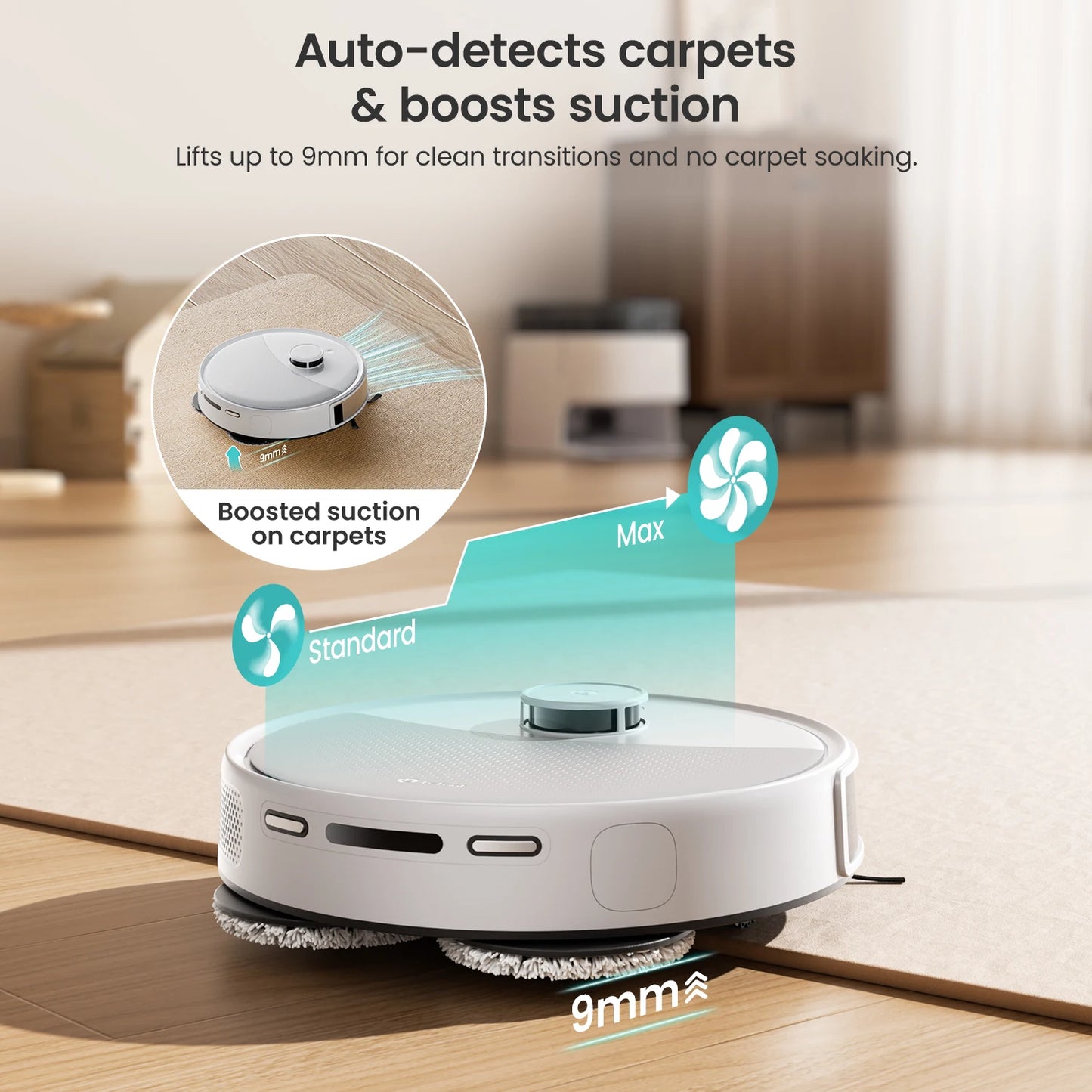 LEFANT M3L Robot Vacuum Cleaner, 12000 Pa Suction 220 min Battery, All-in-one Base Station,DToF Navigation, Double Rotary Cloth