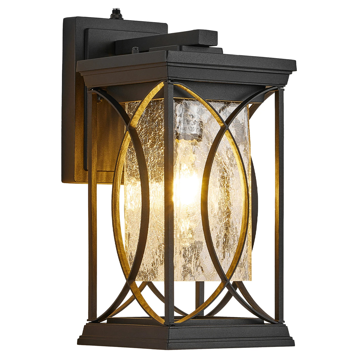 14" Modern Outdoor LED Wall Light Dusk to Dawn Exterior Porch Sconce Fixture