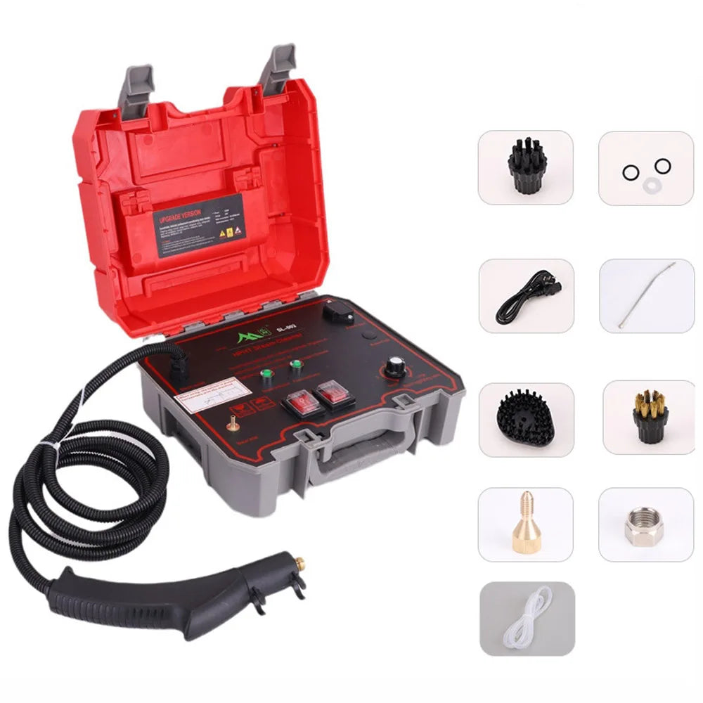 3500W High Pressure Steam Cleaner, Portable Handheld High Temperature Steam Cleaning Machine for Car Detailing, Kitchen, Bathroom, Grout, Tile, Upholstery & Household Deep Cleaning