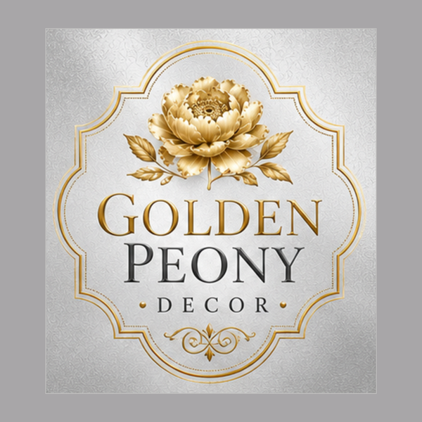 Golden Peony Decor