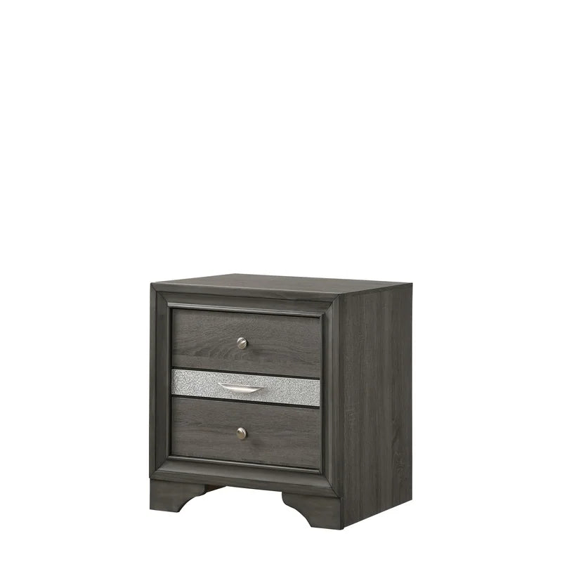 Gray Wood 4-Piece Storage Bedroom Set