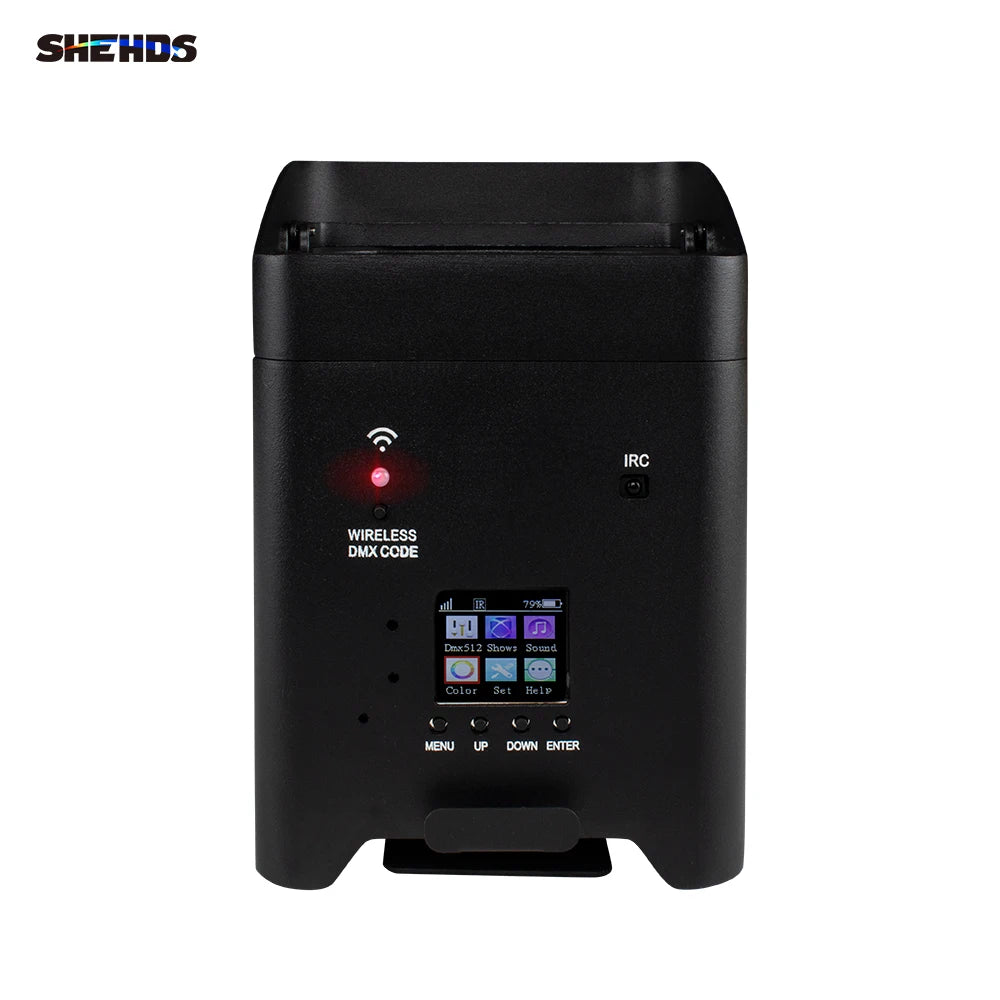 SHEHDS 4Pcs/6pcs/8pcs Wireless Remote Control Wifi APP Smart LED Par 6x18W 6in1 RGBAW+UV Battery lamp For DJ Disco