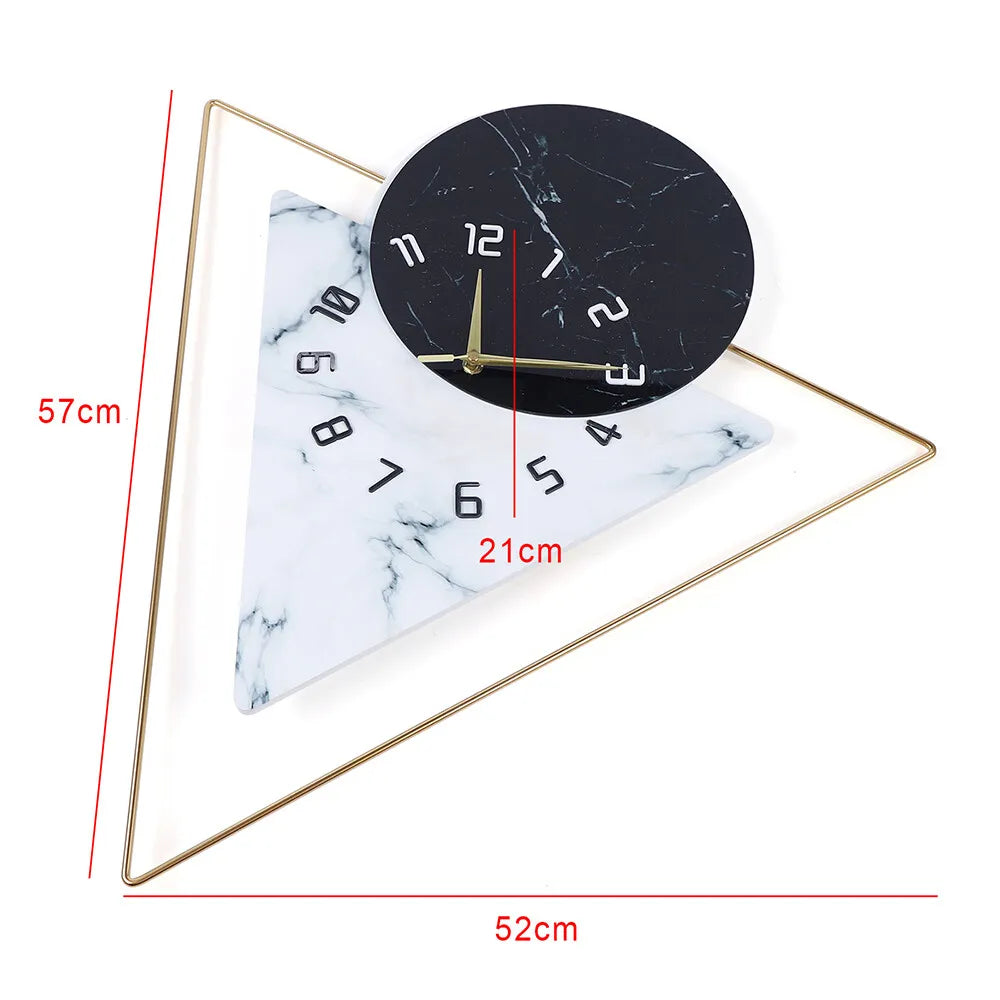 Modern Wall Clock Large Unique Hanging Art Crafts Bedroom Living Room Decoration 52*57*5cm