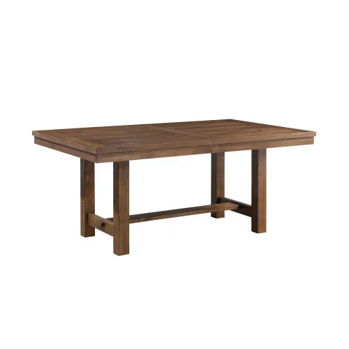 6 sets of brown tableware, rectangular tables and chairs, beige, soft cushions, kitchen dining table furniture