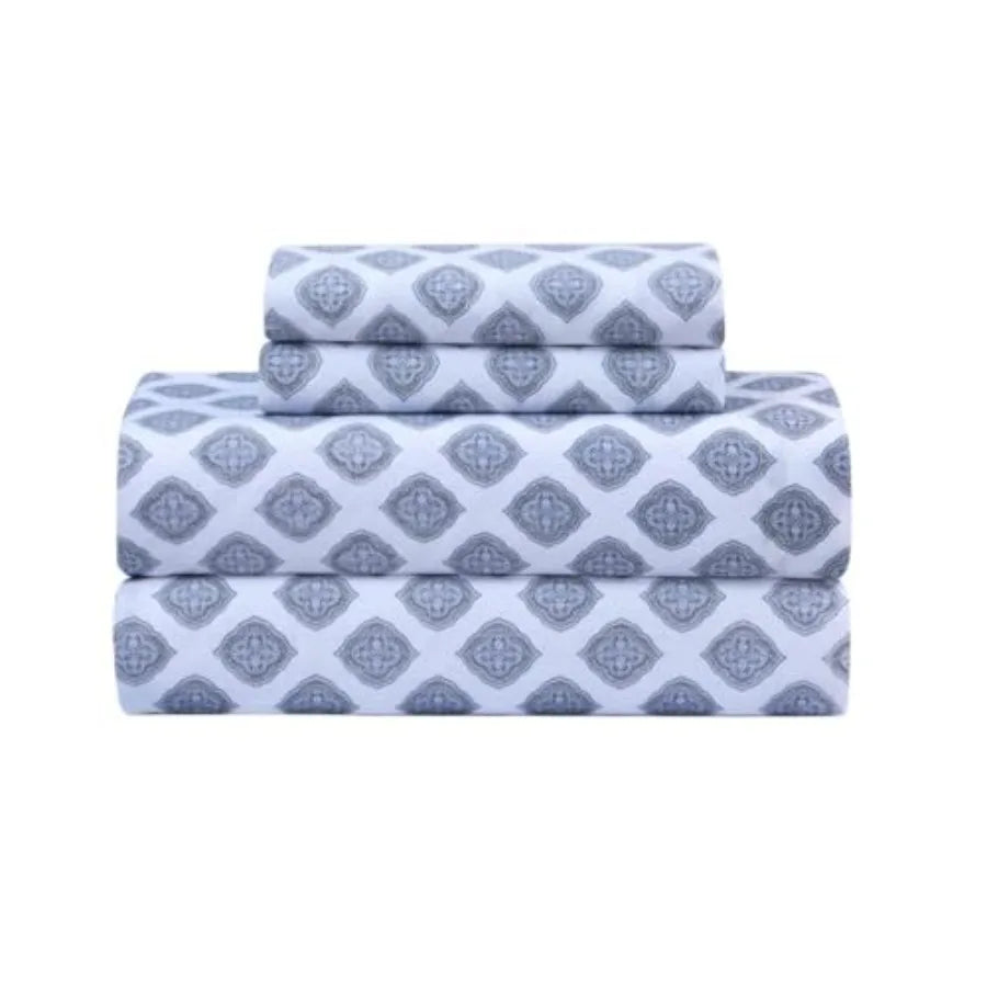 Feather and Stitch Softest 100% Cotton Sheets 300 Thread Count Percale Weave Bedding 16" Deep Pocket Cooling Sheets Breathable