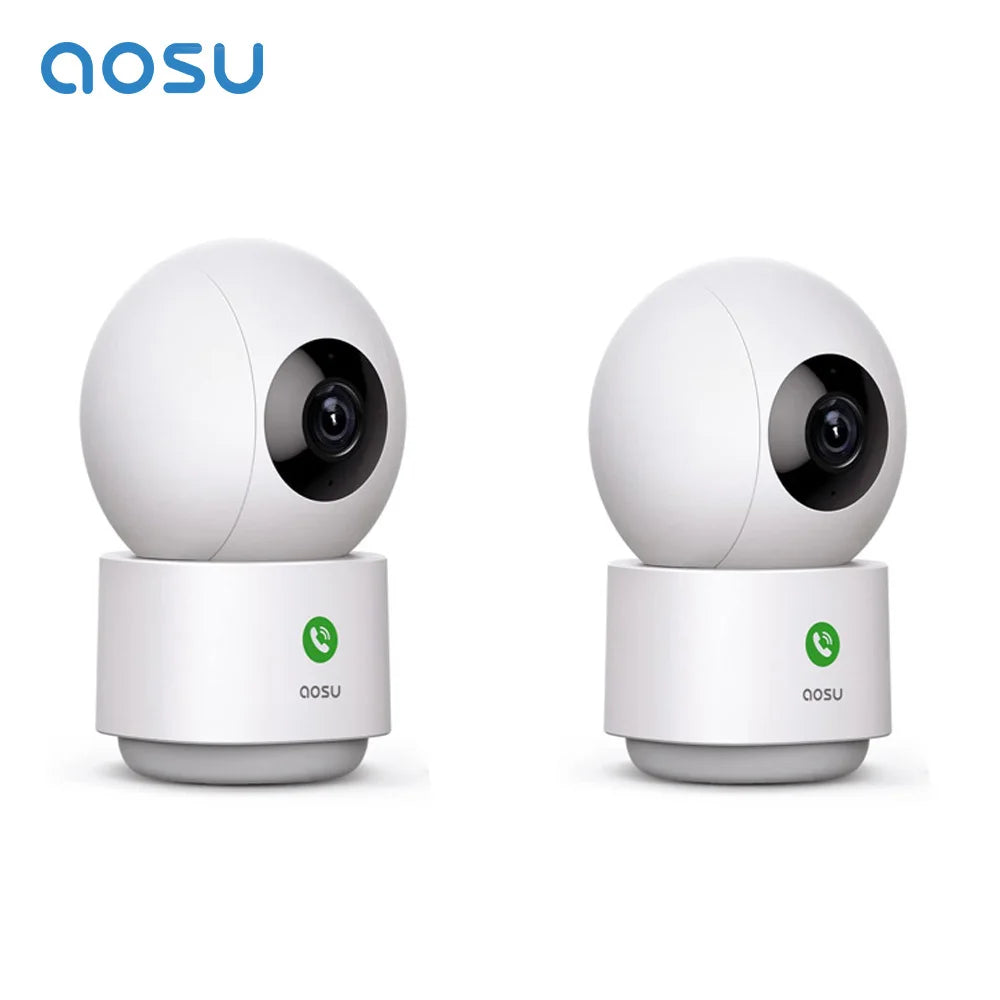 Renewed 2/3/4 pcs AOSU 3MP 5G/2.4GHz Baby Monitor Security Camera Indoor 6X Zoom 2-Way Audio Surveillance CCTV Cam Work with Alex