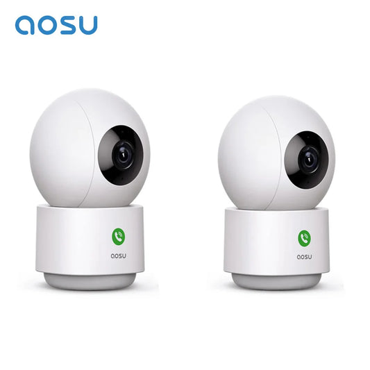 Renewed 2/3/4 pcs AOSU 3MP 5G/2.4GHz Baby Monitor Security Camera Indoor 6X Zoom 2-Way Audio Surveillance CCTV Cam Work with Alex