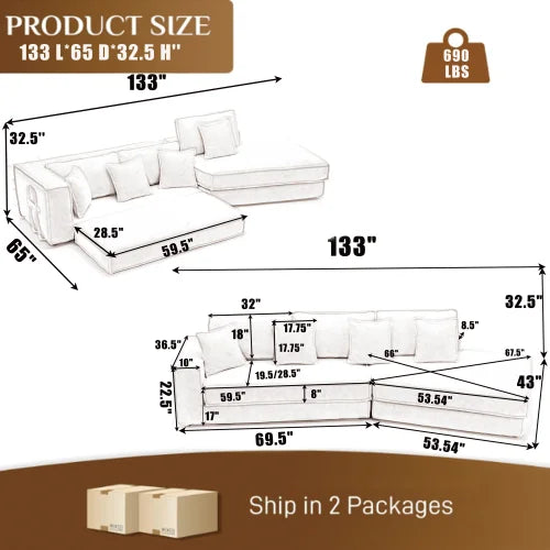 Combination convertible black sofa, 3-seater, foldable convertible sleeper sofa bed, 2-in-1, lamb wool fabric