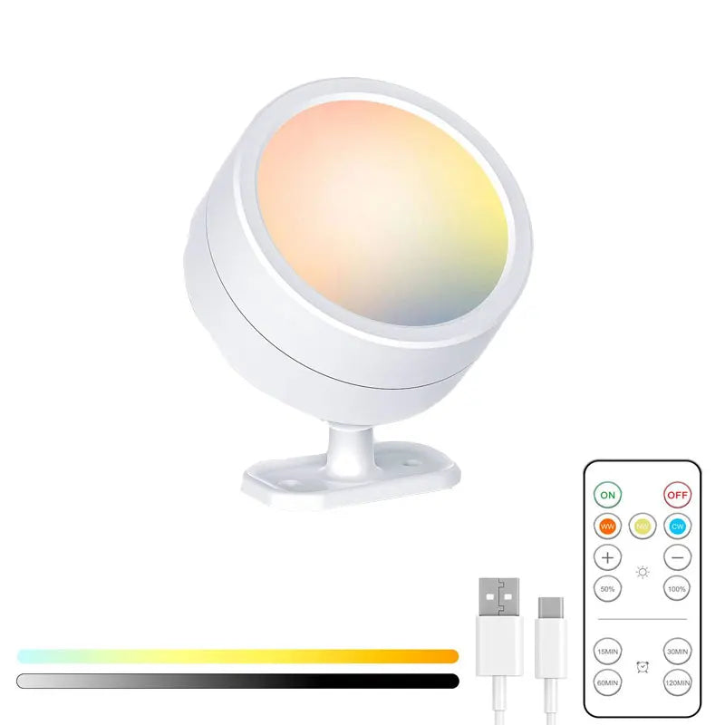 LED Smart Motion Sensor Night Light Sunset Lamp Rechargeable Wireless Magnetic Wall Indoor Lamp for Bedroom Garden Indoor Light