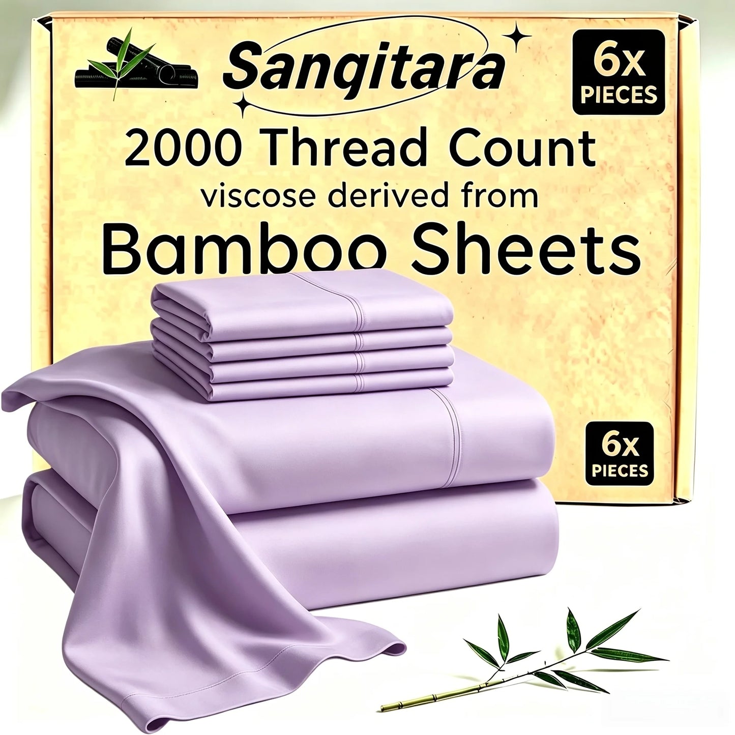 Cooling Bed Sheet King Sets Suitable for Hot Sleepers - Luxurious Ultra-Soft Bamboo Blend Sheets with Deep Fitted Base, King & Queen Size Cooling Bedding for Heavy-Sided Mattresses, Machine Washable (Pink/Grey), Christmas Dec