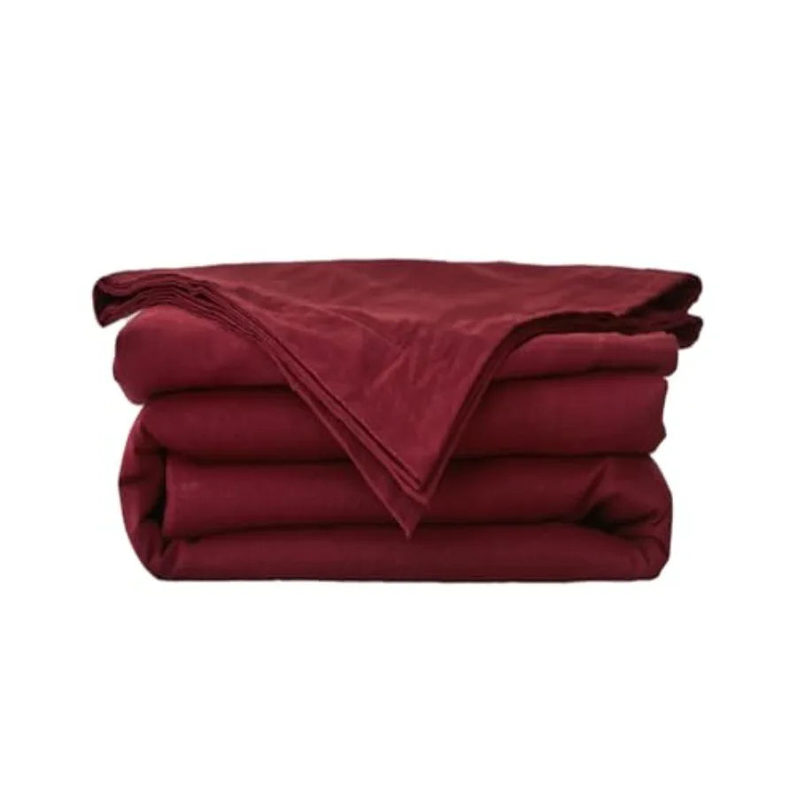 French Linen Duvet Cover Set 88" x 92"- 3 Pieces 1 Comforter Cover2 Pillowcases - Natural Flax Cotton Blend-Solid Color Breatha