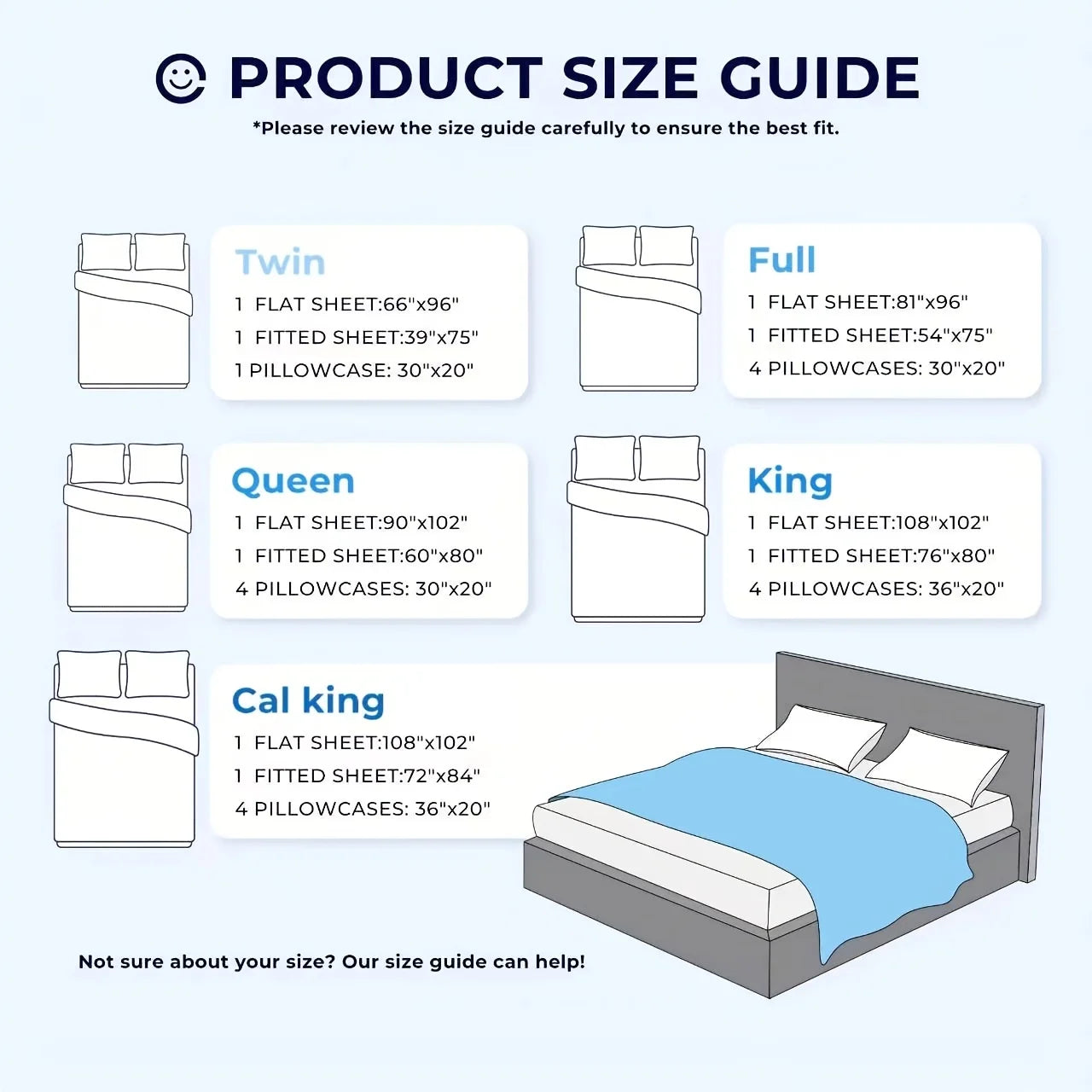 4pcs Bamboo Cooling Bedding - Extra Deep Pocket Breathable And Cooling - Suitable For Hot Sleepers And Sweats, Children Pillowcases, Flat Sheet And Fitted Sheet - A Perfect Gift For Family, Queen And King Sizes, Next Day Deli