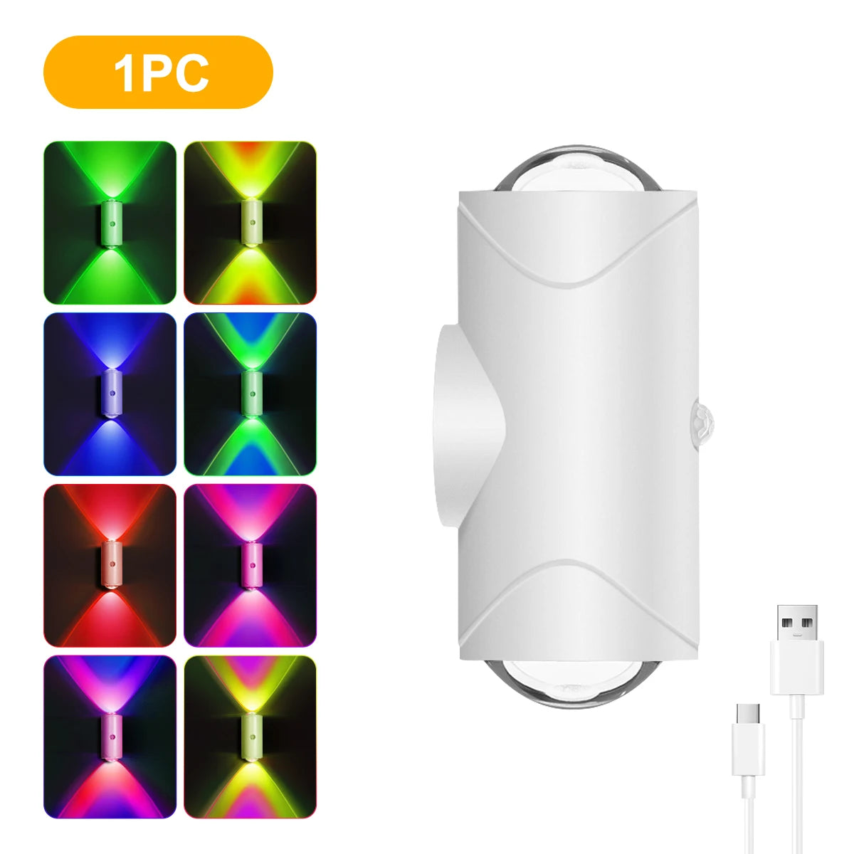 LED Smart Motion Sensor Night Light Sunset Lamp Rechargeable Wireless Magnetic Wall Indoor Lamp for Bedroom Garden Indoor Light