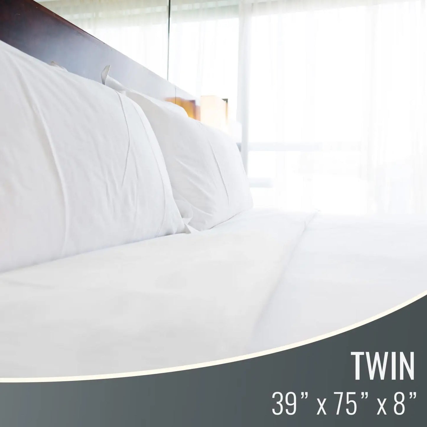 Waterproof Mattress Protector and Mattress Cover, Soft, Encased Zippered Fit, Twin, Packaging may vary