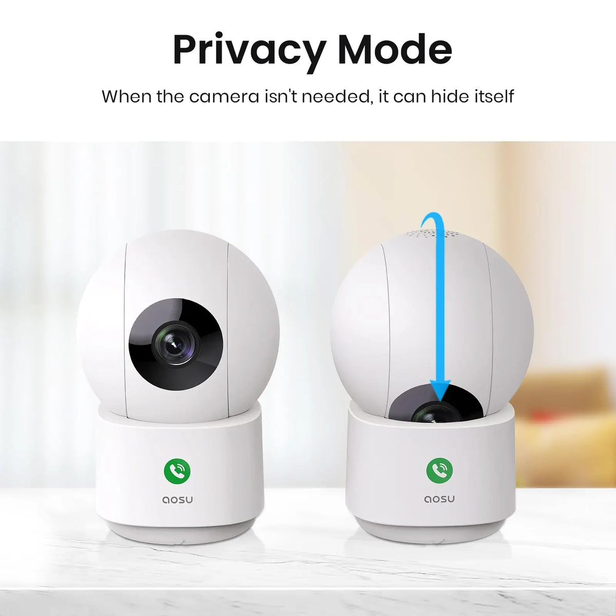 Renewed 2/3/4 pcs AOSU 3MP 5G/2.4GHz Baby Monitor Security Camera Indoor 6X Zoom 2-Way Audio Surveillance CCTV Cam Work with Alex