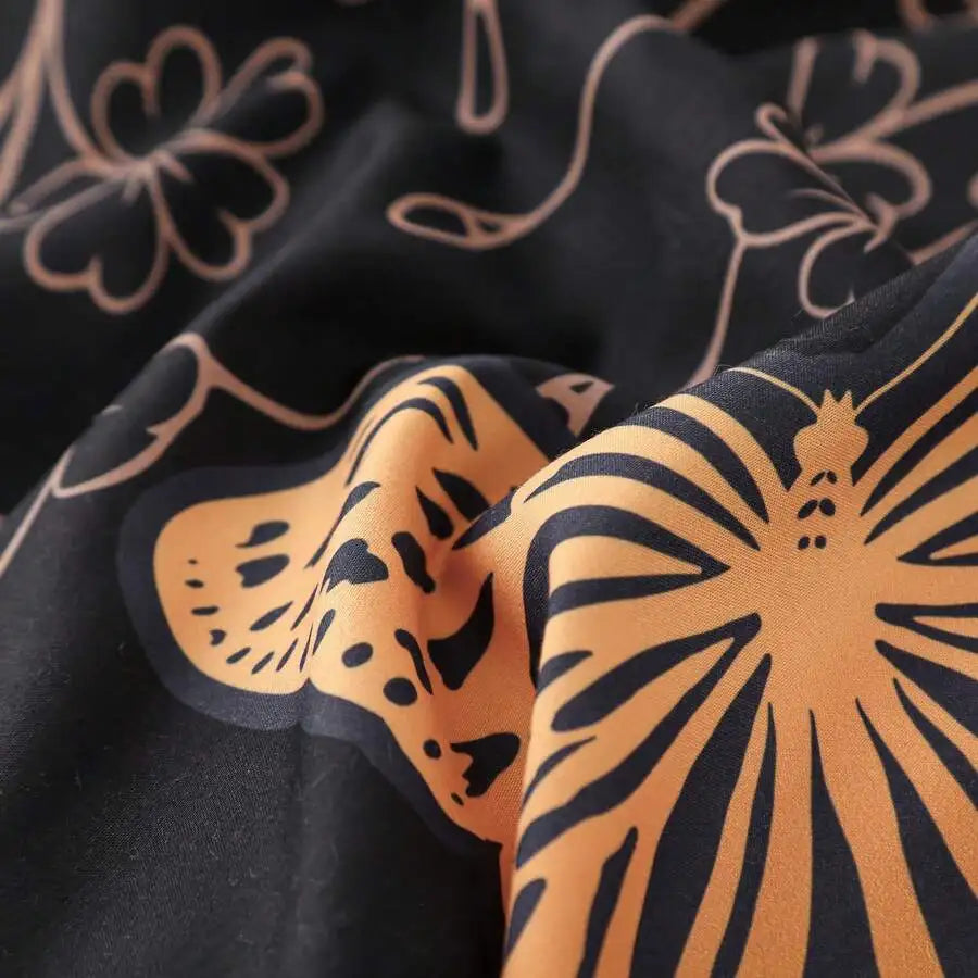 7-Piece Lightweight Printed Comforter Set For All Seasons Queen King Full Twin Soft Bed In A Bag