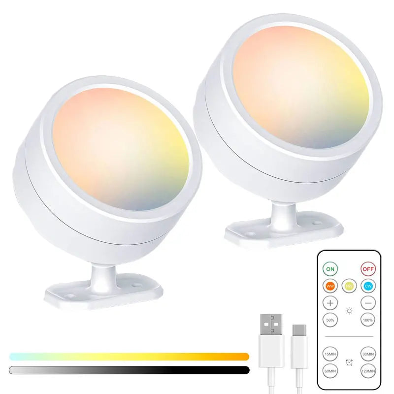 LED Smart Motion Sensor Night Light Sunset Lamp Rechargeable Wireless Magnetic Wall Indoor Lamp for Bedroom Garden Indoor Light