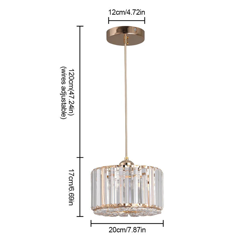 Modern Pendant  Light Luxury Chandelier Led Crystal Ceiling Lamp Bedroom Lustre Dining Table Kitchen Island Fixtures Home Decor