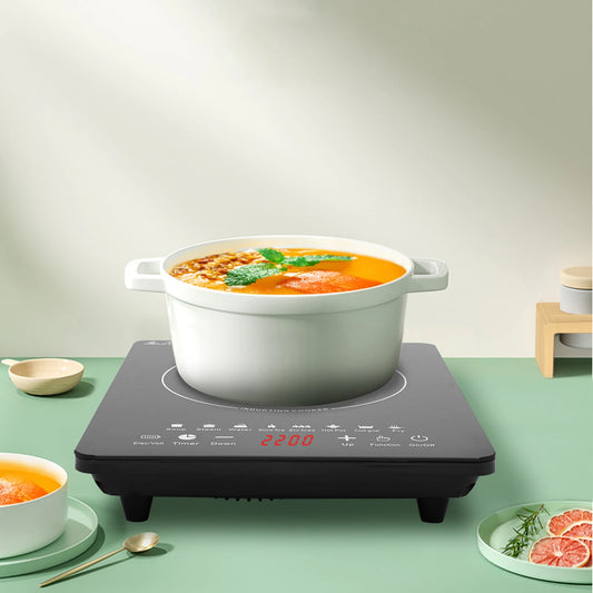 750W Smart Portable Induction Cooktop, 8 Cooking Presets, Touch Panel, Adjustable Power/Temp, LCD Display Electric Burner