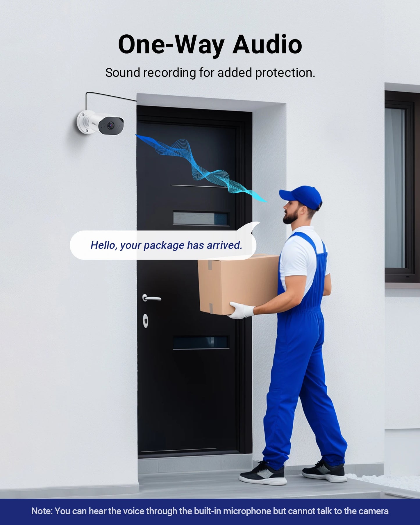 Anlapus 4K 8MP/5MP/2MP HD-TVI Security Cameras with Audio Outdoor Indoor Weatherproof Home Surveillance CCTV Bullet Camera for Anlapus 4K/5MP/2MP Analog DVR System