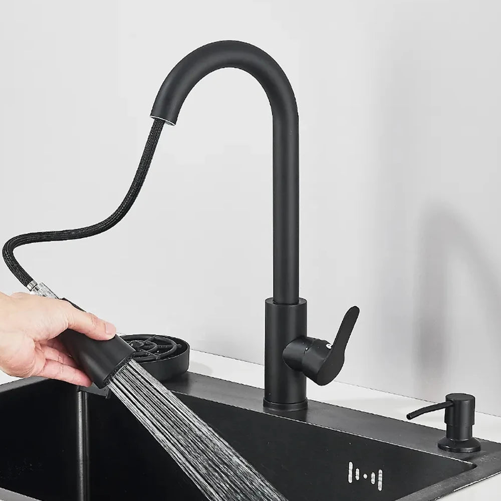 Stainless Steel Kitchen Sink Large Integrated Faucet Sink Dish Basin With Drain Basket Soap Dispenser/Pure Water/Cup Washer