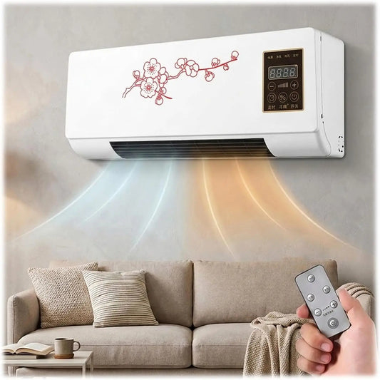 1800W Portable Wall Air Conditioner & Heater Combo, 2 in 1 Ductless Mini AC Fan System with Remote Control, No Exhaust Smart Room Heater Cooler for Living Room, Garage(Pink)