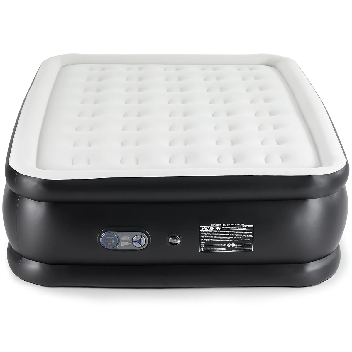 MCQ 18IN Tall Air Mattress with Built in Pump Inflatable Blow Up Airbed Non-Slip Bottom Weight Capacity 660 lbs for Home Camping