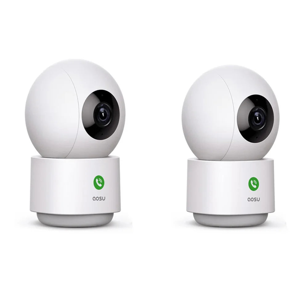 Renewed 2/3/4 pcs AOSU 3MP 5G/2.4GHz Baby Monitor Security Camera Indoor 6X Zoom 2-Way Audio Surveillance CCTV Cam Work with Alex