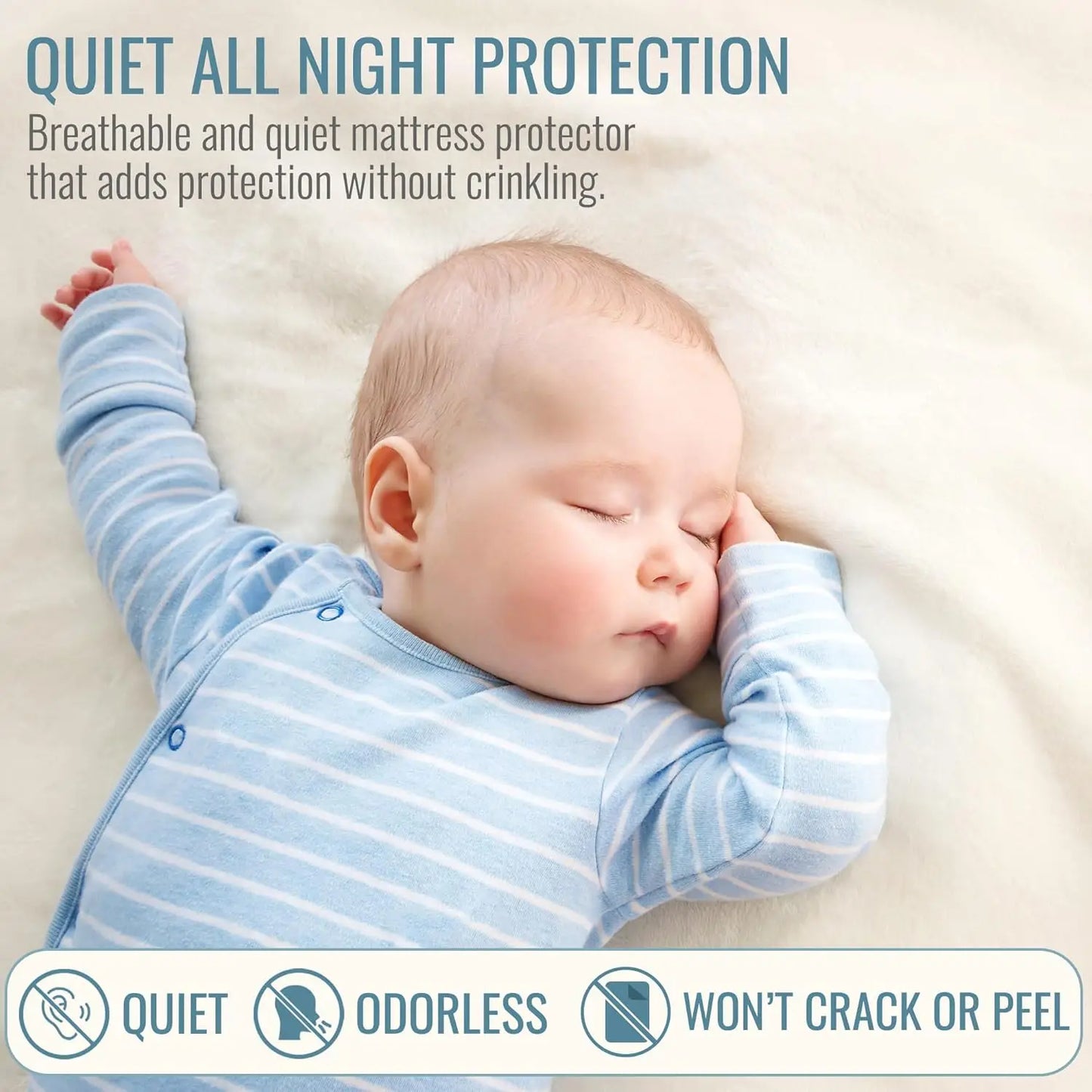 Waterproof Mattress Protector and Mattress Cover, Soft, Encased Zippered Fit, Twin, Packaging may vary