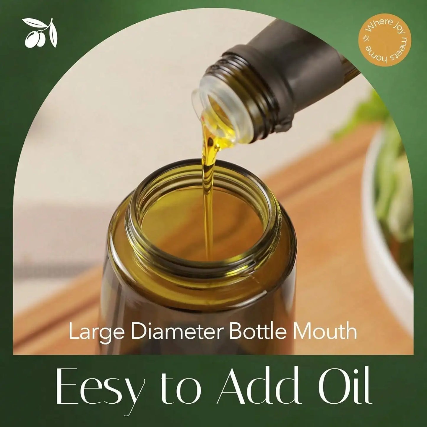 Premium Dark Glass Olive Oil Dispenser 2 In 1 Cooking Oil Spray Bottle Multipurpose Kitchen Oil Mister Perfect For Air Fryer BBQ Grilling Household Cooking Supplies Random Color Shipment