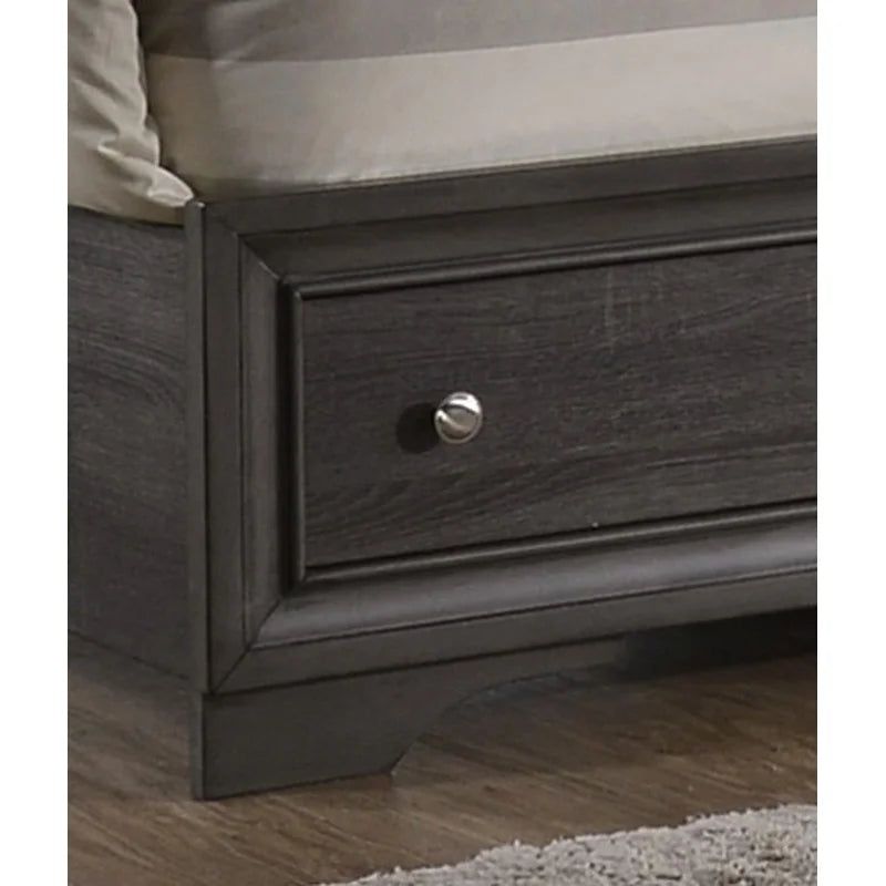 Gray Wood 4-Piece Storage Bedroom Set