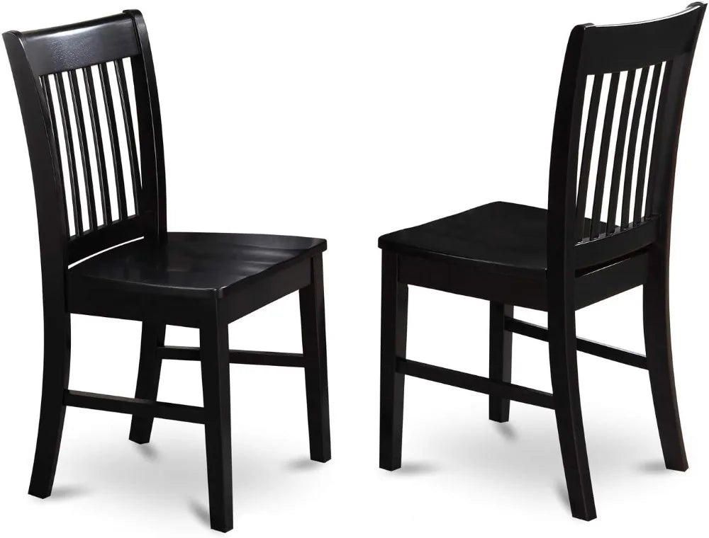7Pc Kitchen Table Set, 60x36in Rect Dining Table & 6 Chairs, Black