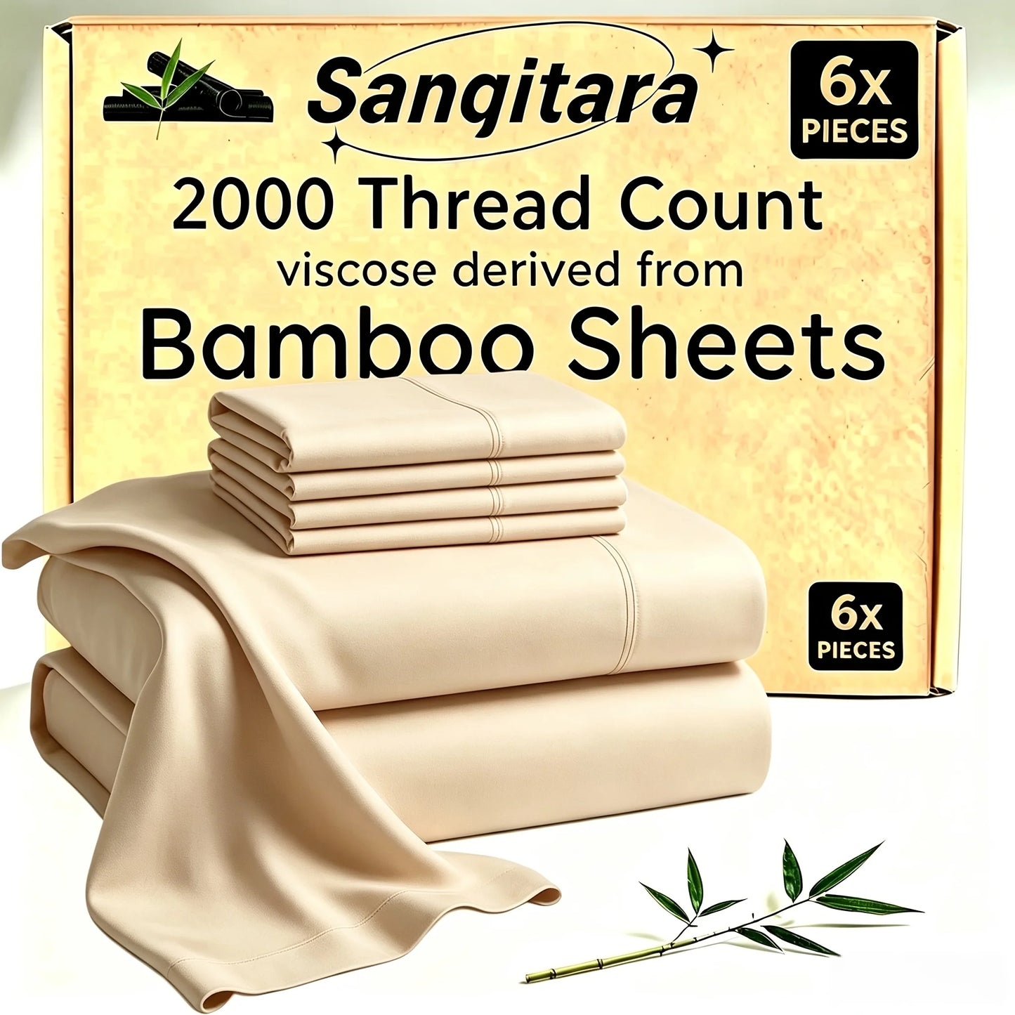 Cooling Bed Sheet King Sets Suitable for Hot Sleepers - Luxurious Ultra-Soft Bamboo Blend Sheets with Deep Fitted Base, King & Queen Size Cooling Bedding for Heavy-Sided Mattresses, Machine Washable (Pink/Grey), Christmas Dec