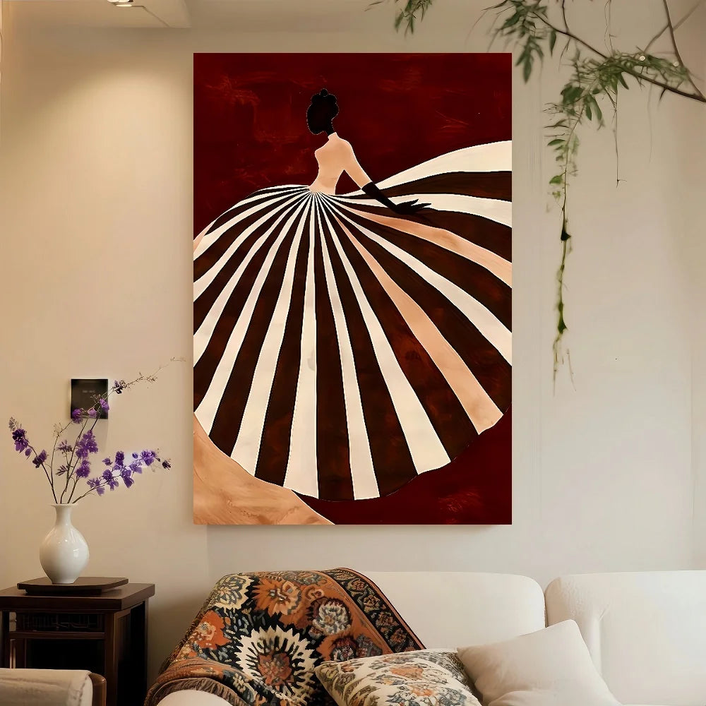 Framed 1pc Of Elegant Abstract Canvas Wall Art With Wooden Frame - Modern Striped Design For Living Room, Bedroom Or Kitchen Dec