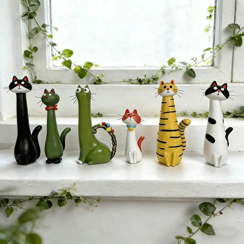 1pc Resin Cat Shaped Vase, Cute Long Neck Cat Flower Arrangement Decor, Home Desktop Floral Decoration, Living Room Entryway Orn