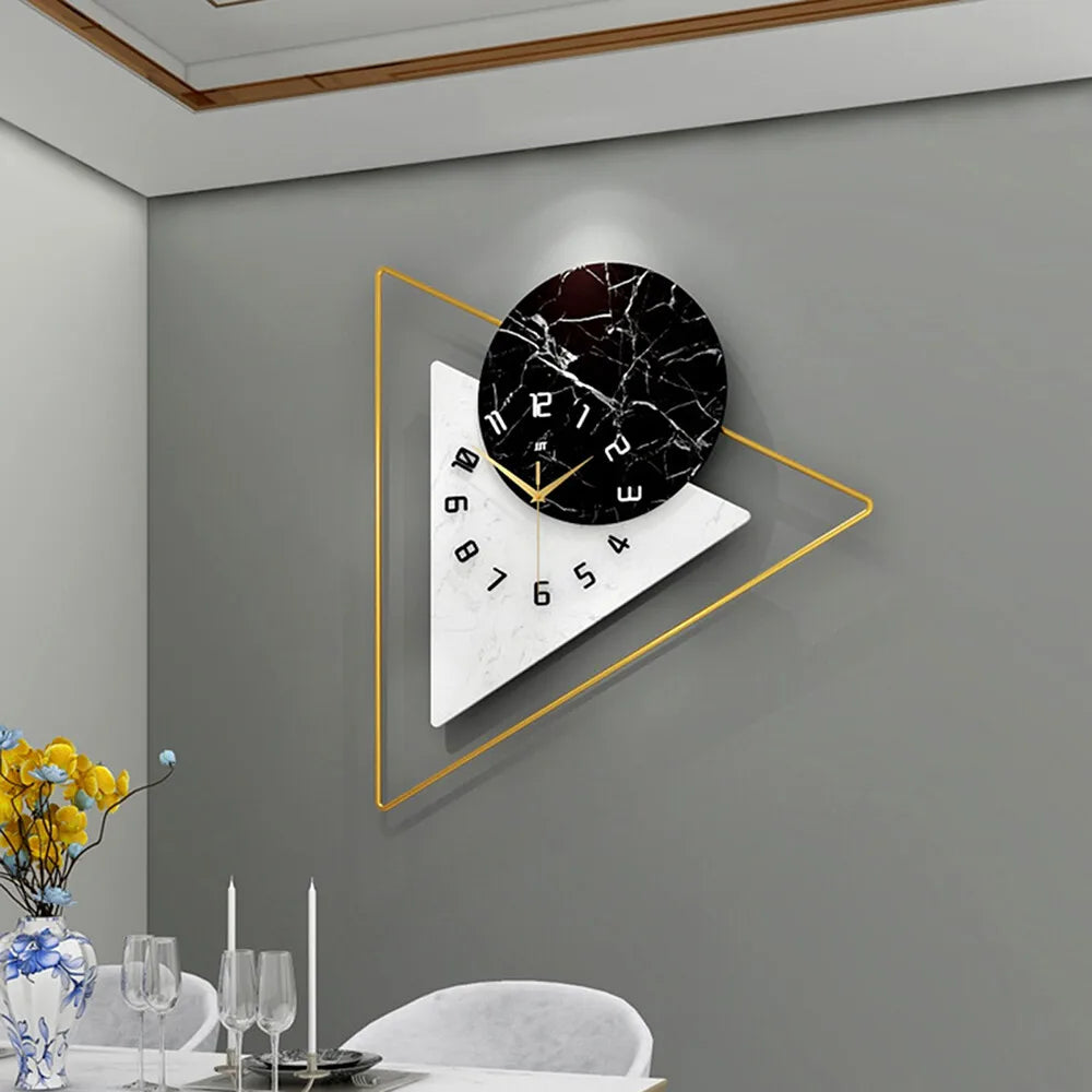 Modern Wall Clock Large Unique Hanging Art Crafts Bedroom Living Room Decoration 52*57*5cm