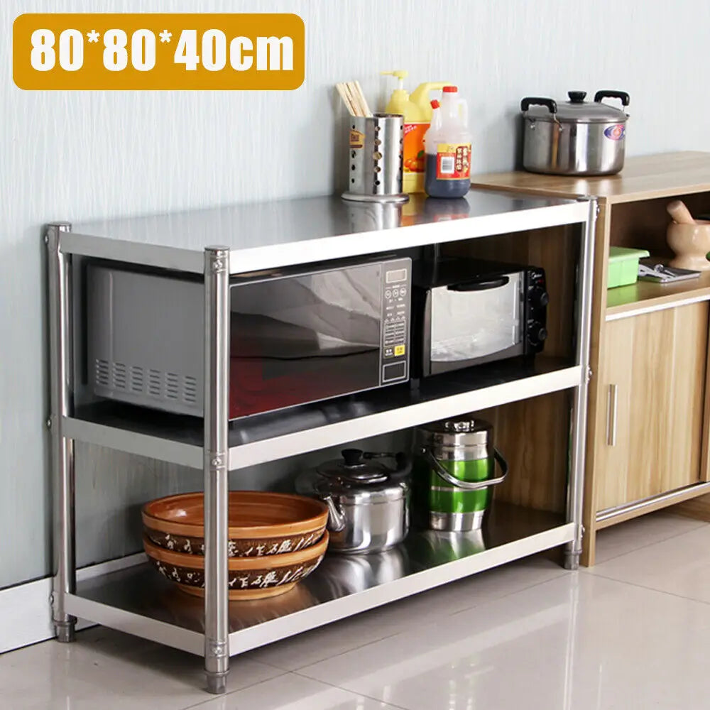 Heavy Duty Storage Shelving Organizer Stainless Steel Storage Rack Shelves for Pantries Restaurants Kitchens Large Kitchens