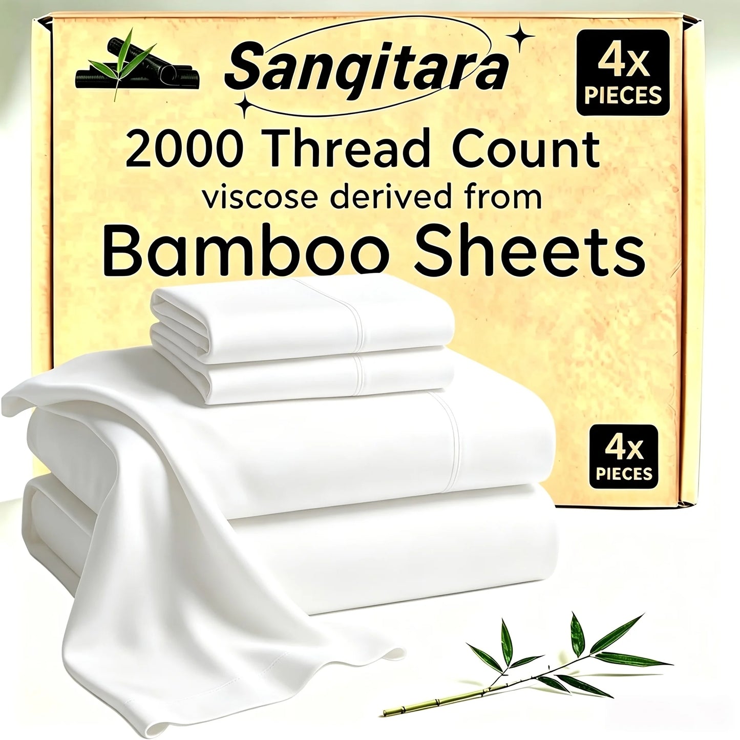 Cooling Bed Sheet King Sets Suitable for Hot Sleepers - Luxurious Ultra-Soft Bamboo Blend Sheets with Deep Fitted Base, King & Queen Size Cooling Bedding for Heavy-Sided Mattresses, Machine Washable (Pink/Grey), Christmas Dec