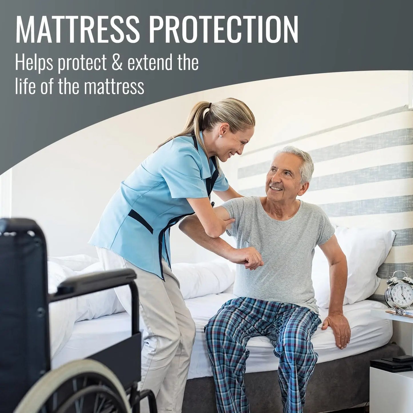 Waterproof Mattress Protector and Mattress Cover, Soft, Encased Zippered Fit, Twin, Packaging may vary